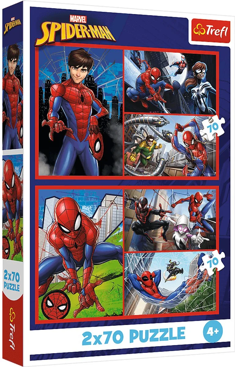 puzzel Spiderman - Disney Marvel Spider stories FSC Mix 70%. fra Trefl, Flerfarvet-udgave – æske