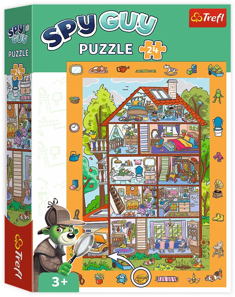 puzzel Spy Guy - In the house - De Treflik Family 24 stukjes. van Trefl, editie Meerkleurig – doos