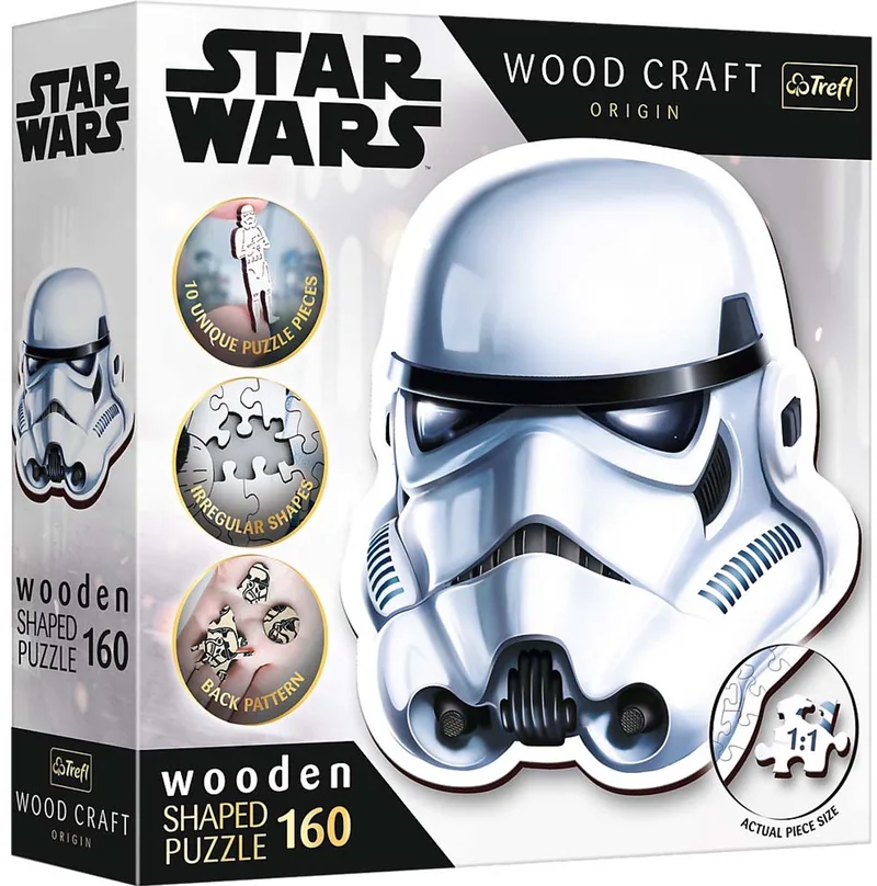 puzzel Star Wars houten Stormtrooper helm 160 stukjes FSC. from Trefl, Multicolour edition – box