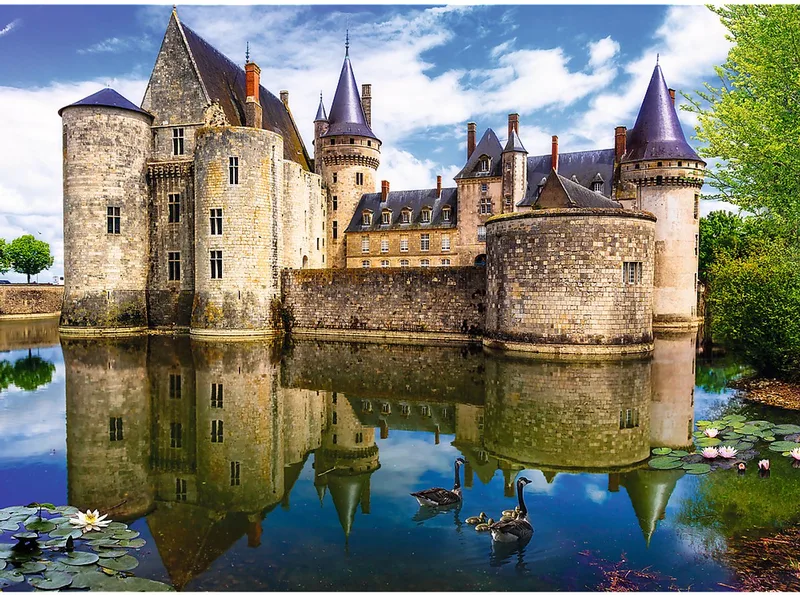 puzzel Sully-sur-Loire kasteel Frankrijk 3000 stukjes landschap. van Trefl, editie Meerkleurig – doos