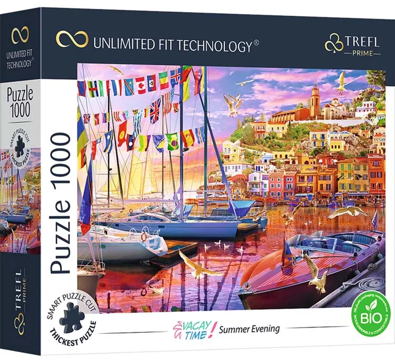 puzzel Summer Evening 1000 stukjes - FSC Mix - vakantie puzzel. van Trefl, editie Meerkleurig – doos