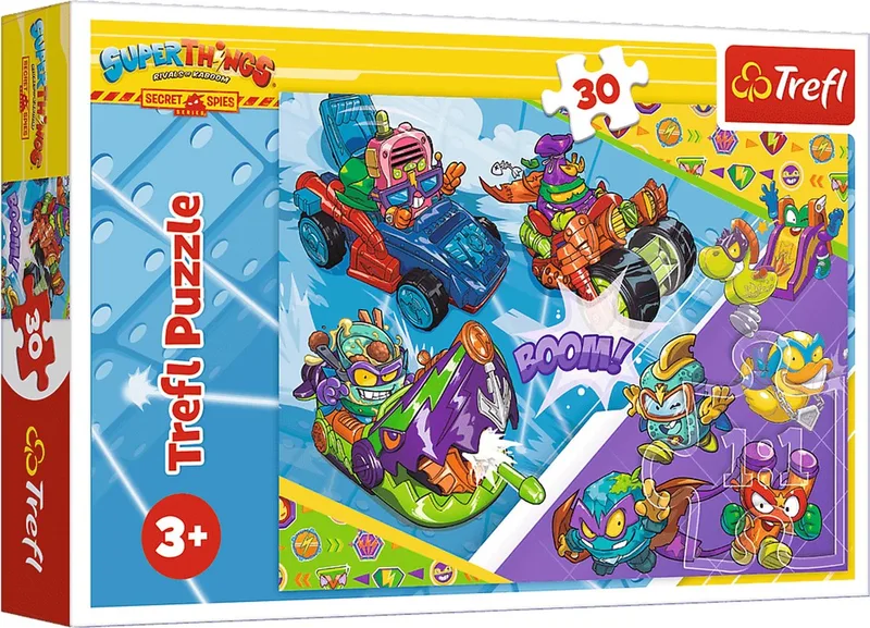 puzzel Super Spies Team - 30 stukjes - kinderpuzzel. van Trefl, editie Meerkleurig – doos