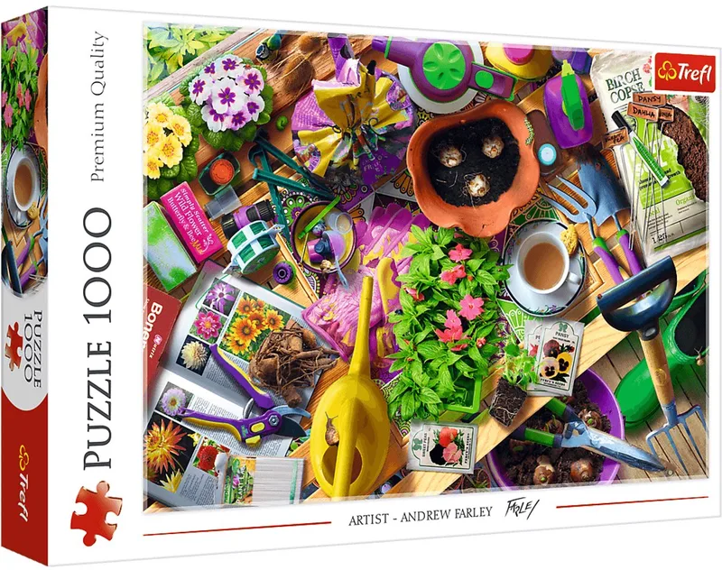 puzzel - Tuin opruimen - 1000 stukjes - FSC karton. van Trefl, editie Meerkleurig – doos