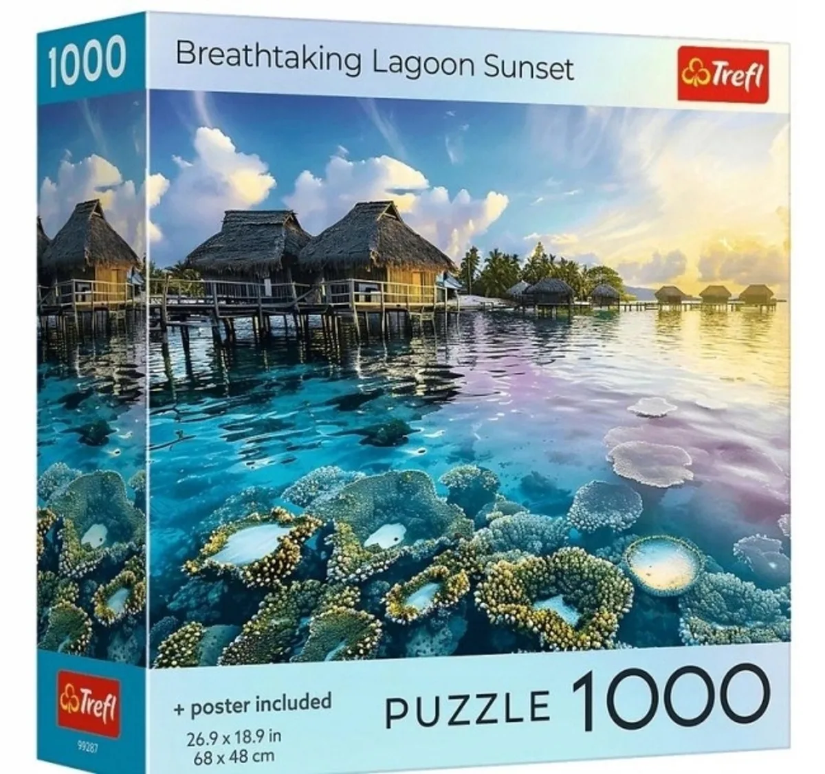Puzzel USA Collection: Adembenemende Lagune Zonsondergang 1000 Stukjes de Trefl – boîte
