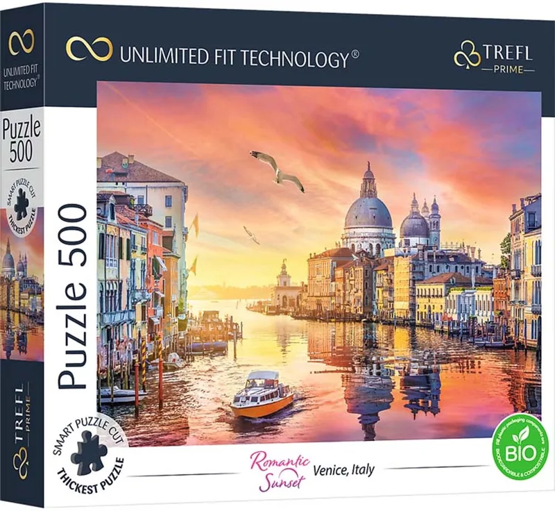 puzzel Venetië 500 stukjes - kleurrijk karton FSC. de Trefl, édition Multicolore – boîte