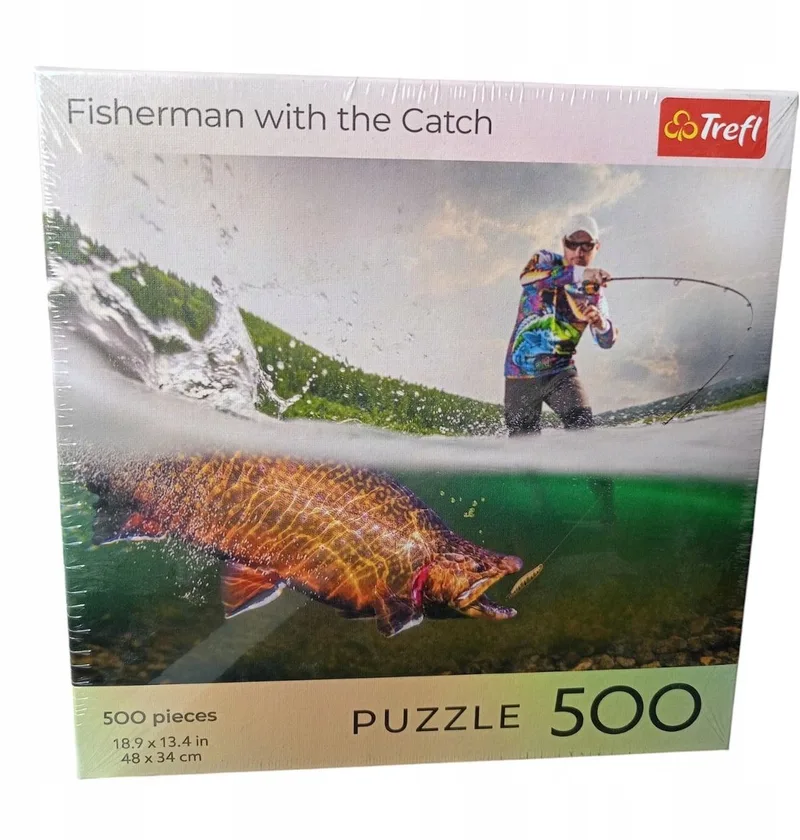 Puzzel Vissen Vangst 500 Stukken - Natuur & Visserij de Trefl – boîte