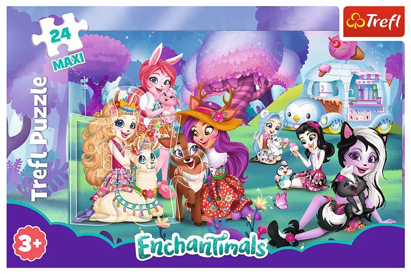puzzel XXL stukjes - Enchantimals - 24 stukjes - legpuzzel. de Trefl, édition Multicolore – boîte