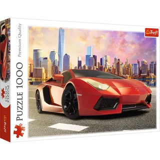 Puzzel Zonsondergangs rit 1000 stukjes van Trefl, editie Auto – doos 2 van 2