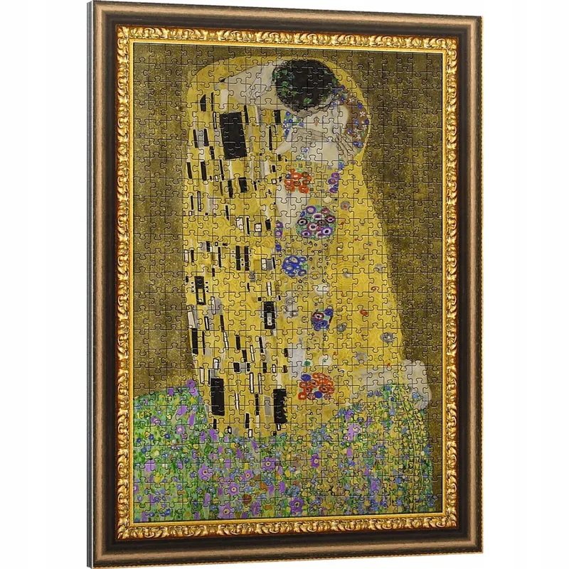 Puzzelrama 500 Stukjes: De Kus van Gustav Klimt - Ingelijst van Trefl – doos