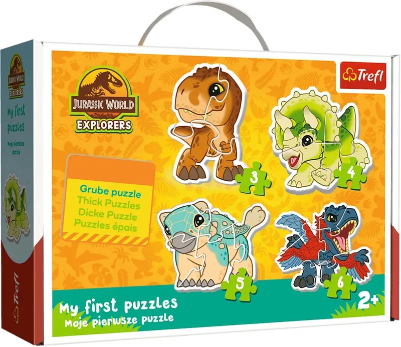 puzzelset baby classic - schattige dinosaurussen Jurassic World. van Trefl, editie Meerkleurig – doos