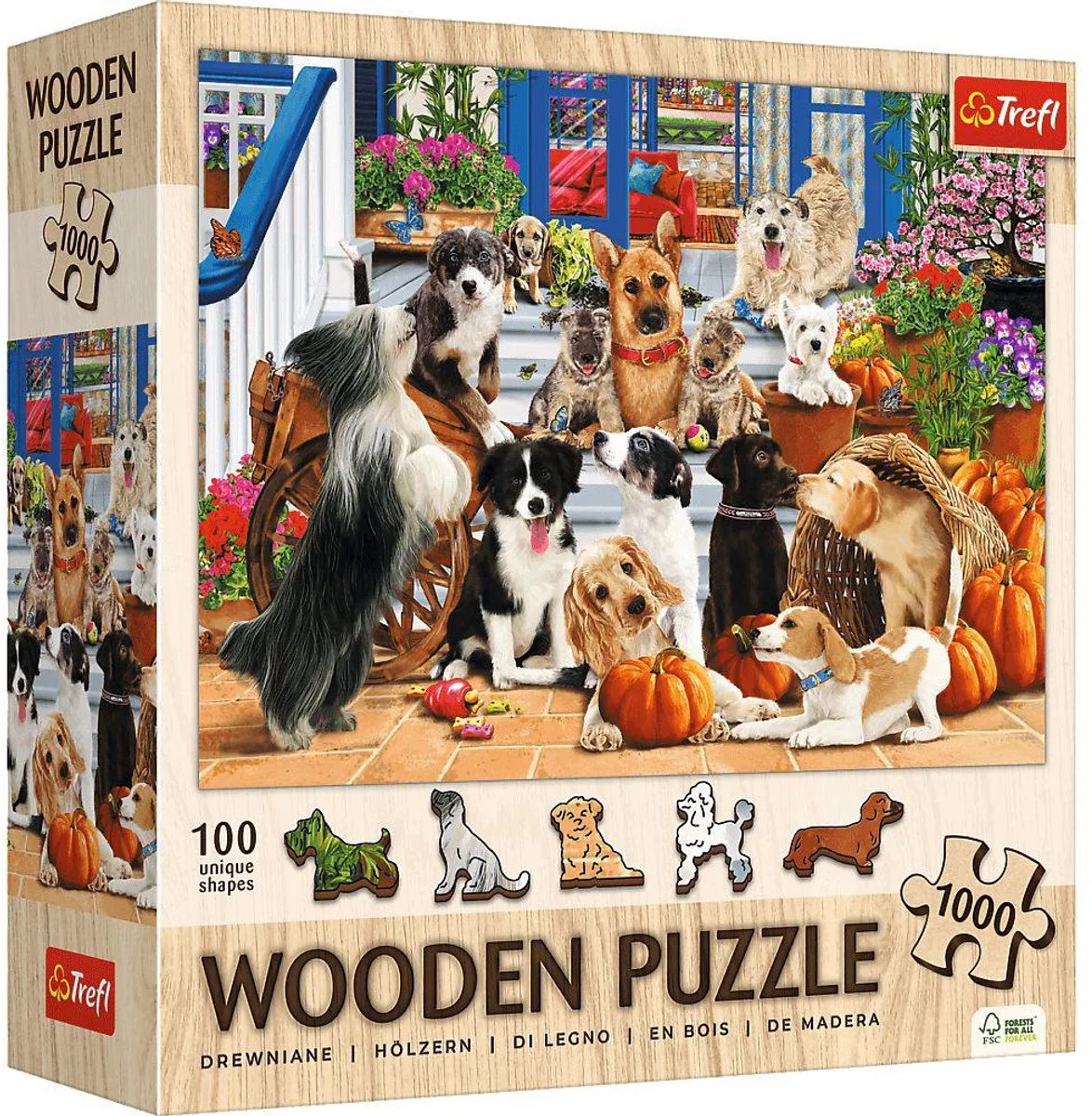Puzzle 1000 drewniane Psia Przyjaźń 20212 van Trefl, editie Meerkleurig – doos