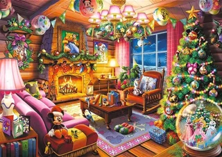Puzzle - 1000 stukjes - Disney - Le châlet de Noël de Disney from Trefl – box 1 of 3