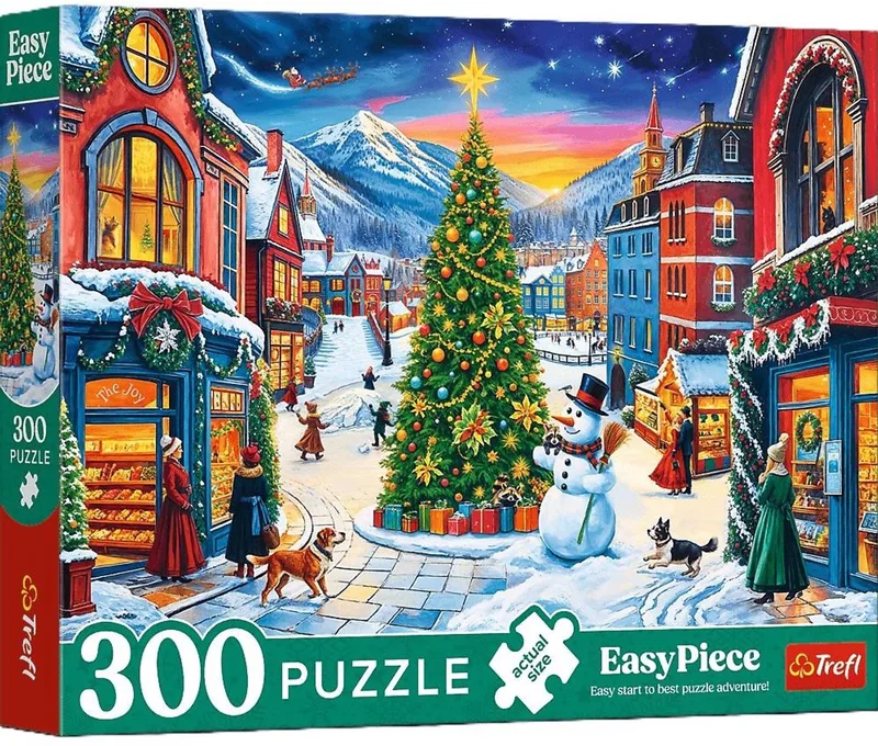 PUZZLE 300 Świąteczne miasteczko 23104 - PUZZEL 300 Kerststadje 23104 van Trefl, editie Meerkleurig – doos