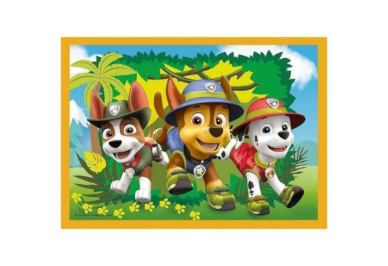 Puzzle 4 in 1 Puzzle, Das lustige Team von PAW Patrol, von 35 bis 70 Teilen, Puzzleteile van Trefl – doos 5 van 5