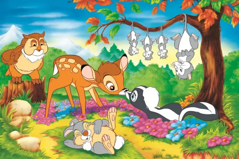 Puzzle 40e Anniversaire Trefl - Bambi Et Les Amis De La Forêt - Disney Bambi - 150 à 199 pièces van Trefl – doos
