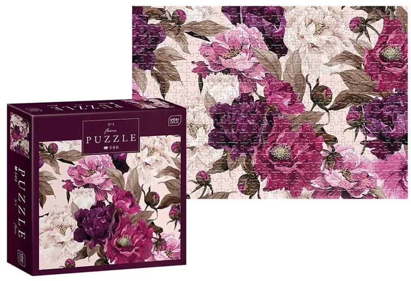 Puzzle 500 Flowers 1 - Puzzel 500 Flowers 1 fra Trefl, Flerfarvet-udgave – æske