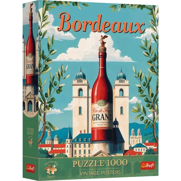 Puzzle Affiche Vintage - Bordeaux, France - 1000 pièces van Trefl – doos 2 van 2