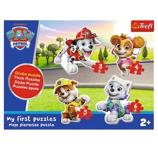 Puzzle Babypuzzle Paws Patrol 4 in 1 (3,4,5,6 Stück), Puzzleteile from Trefl – box 2 of 2