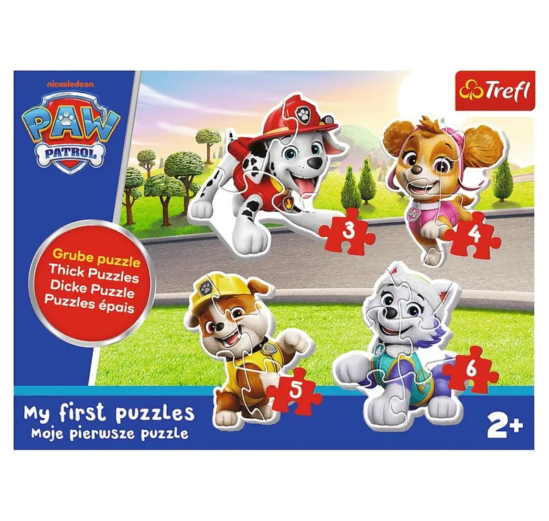 Puzzle Babypuzzle Paws Patrol 4 in 1 (3,4,5,6 Stück), Puzzleteile from Trefl – box 2 of 2