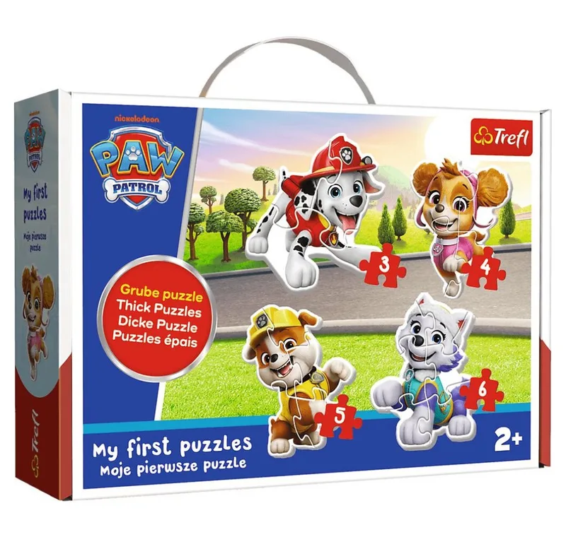 Puzzle Babypuzzle Paws Patrol 4 in 1 (3,4,5,6 Stück), Puzzleteile from Trefl – box 1 of 2