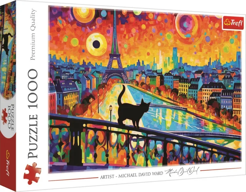 Puzzle Chat À Paris - 1000 pièces de Trefl – boîte 2 sur 2