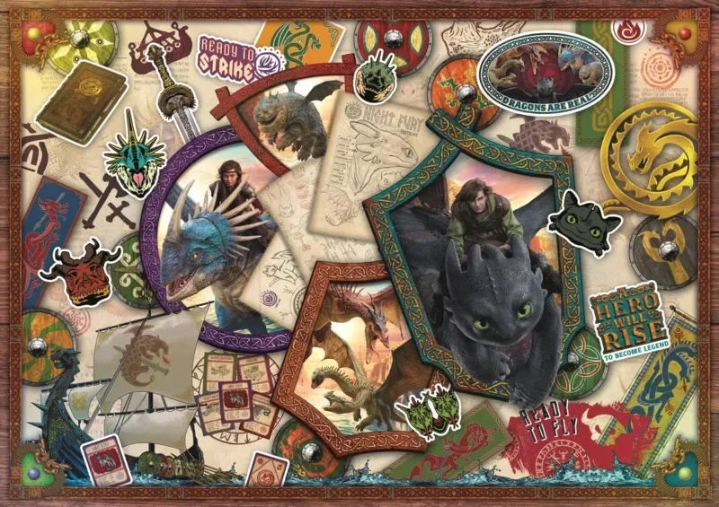 Puzzle Comment Dresser Votre Dragon - Heroes - 1000 pièces de Trefl – boîte 1 sur 2