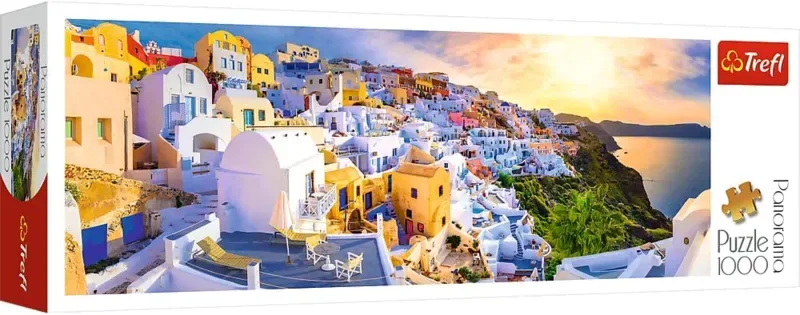 Puzzle Coucher de Soleil à Santorin, Grèce - 1000 pièces de Trefl – boîte 2 sur 2