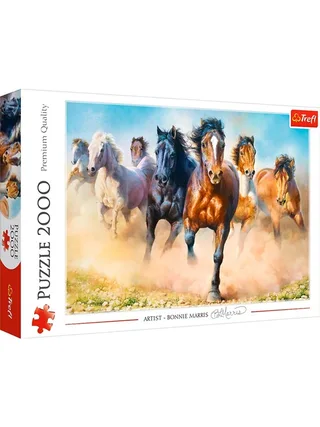 Puzzle - Galloping herd of horses (2000 pieces) 2D Puzzels de Trefl – boîte 1 sur 3