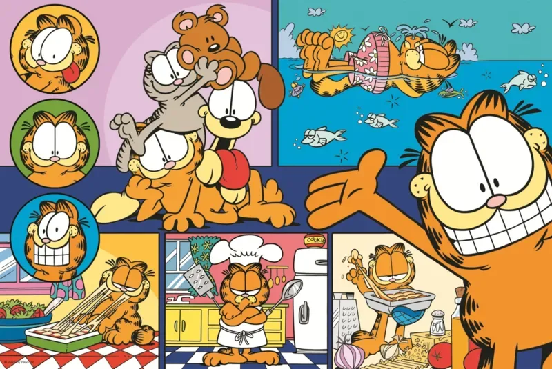 Puzzle Garfield Paresseux - 100 à 149 pièces van Trefl – doos 1 van 2