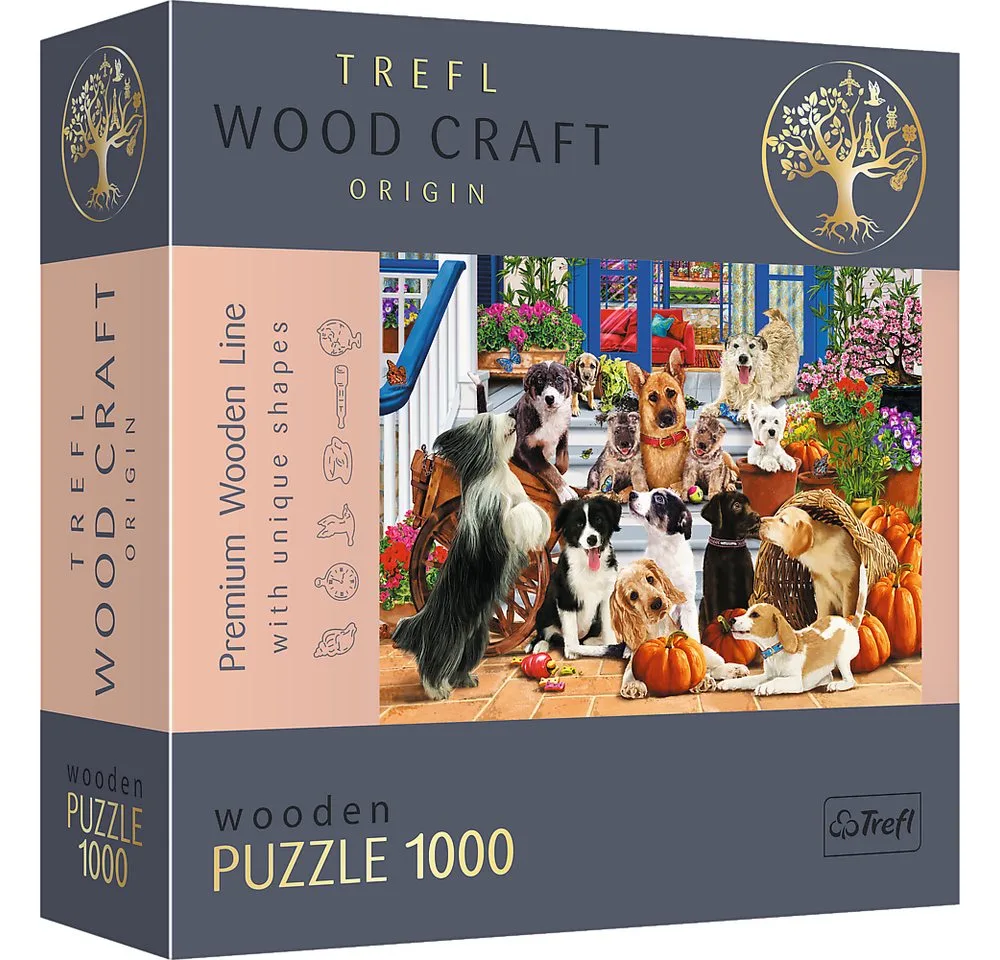 Puzzle Hundefreundschaft 1000 Teile Holz Puzzle, 1000 Puzzleteile, Made in Europe von Trefl, Ausgabe Mehrfarbig – Schachtel