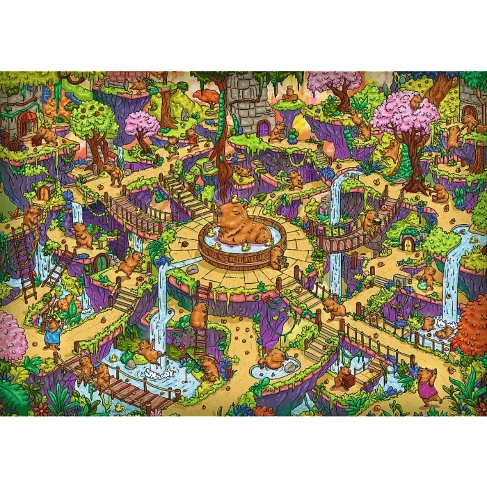 Puzzle Le Labyrinthe Impossible - Capybaras Drôles - 500 à 999 pièces von Trefl – Schachtel