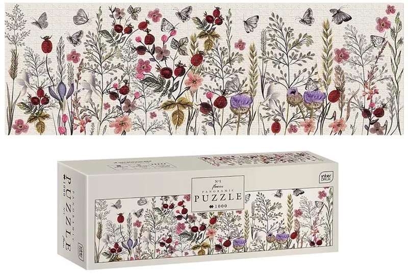 Puzzle panoramiczne 1000 Flowers 1 van Trefl, editie Multi-coloured – doos