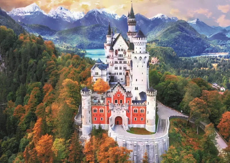 Puzzle Photo Odyssée : Château De Neuschwanstein, Allemagne - 1000 pièces de Trefl – boîte 1 sur 2