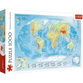 Puzzle Physical Map of the World - 1000 pièces de Trefl – boîte 2 sur 2