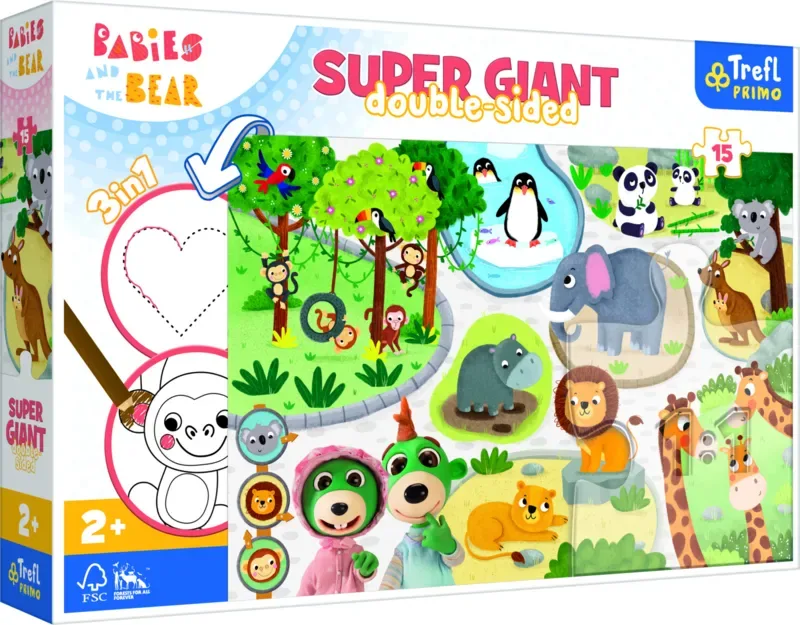 Puzzle Pièces XXL - Au Zoo - 10 à 25 pièces de Trefl – boîte