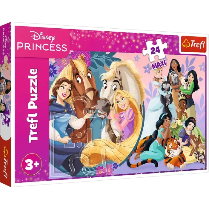Puzzle Pièces XXL - Le Sourire de L'Amitié - Disney Princess - 10 à 25 pièces de Trefl – boîte 2 sur 2