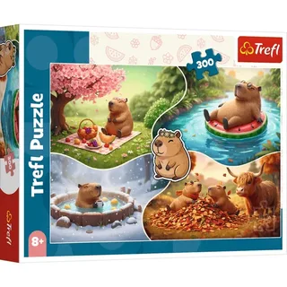 Puzzle Pièces XXL - Quatre Saisons avec les Capybaras - 200 à 499 pièces de Trefl – boîte 2 sur 2