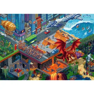 Puzzle Pixel City - 1000 pièces de Trefl – boîte 1 sur 2