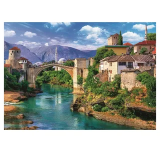 Puzzle Puzzle 500 Teile Brücke in Mostar, Puzzleteile de Trefl – boîte 2 sur 3