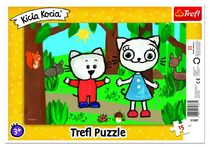 Puzzle Puzzle Cadre - Kittykit dans la Forêt - 10 à 25 pièces de Trefl – boîte