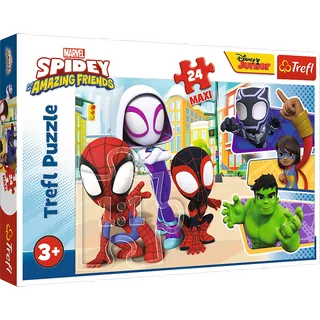 Puzzle - Spidey and his Amazing Friends - Spidey and his Friends (24 Maxi pieces) 2D Puzzels van Trefl – doos 2 van 3