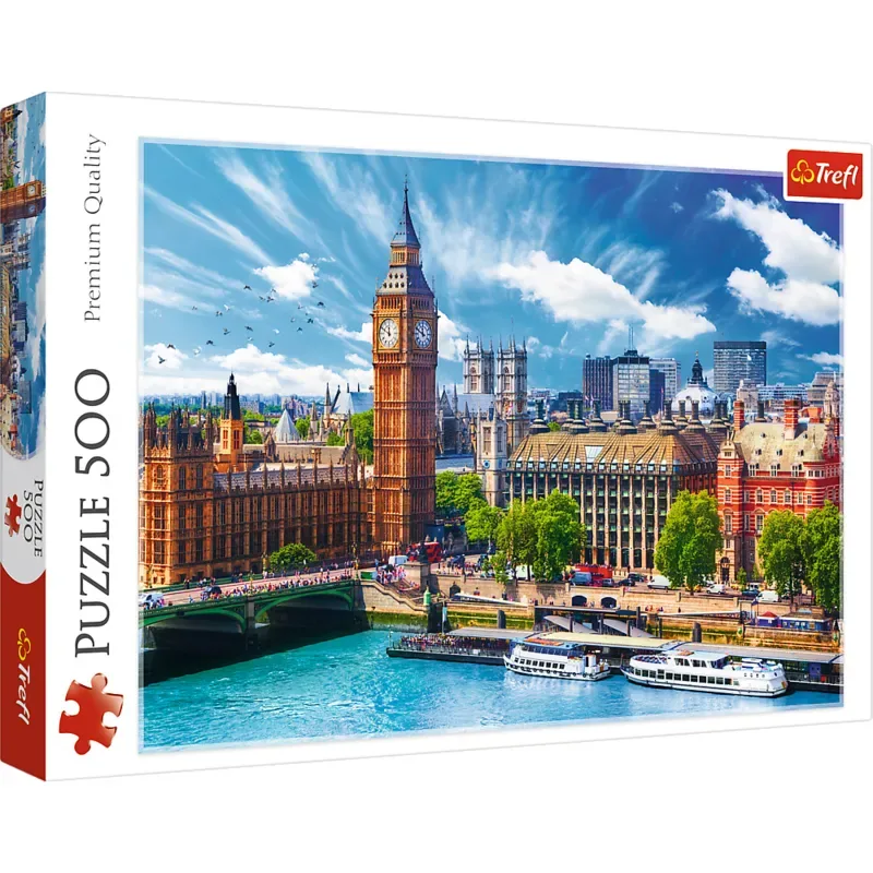Puzzle Sunny Day in London - 500 à 999 pièces van Trefl – doos 2 van 2