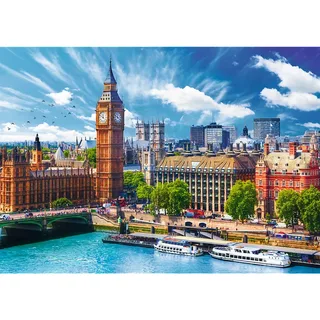 Puzzle Sunny Day in London - 500 à 999 pièces van Trefl – doos 1 van 2