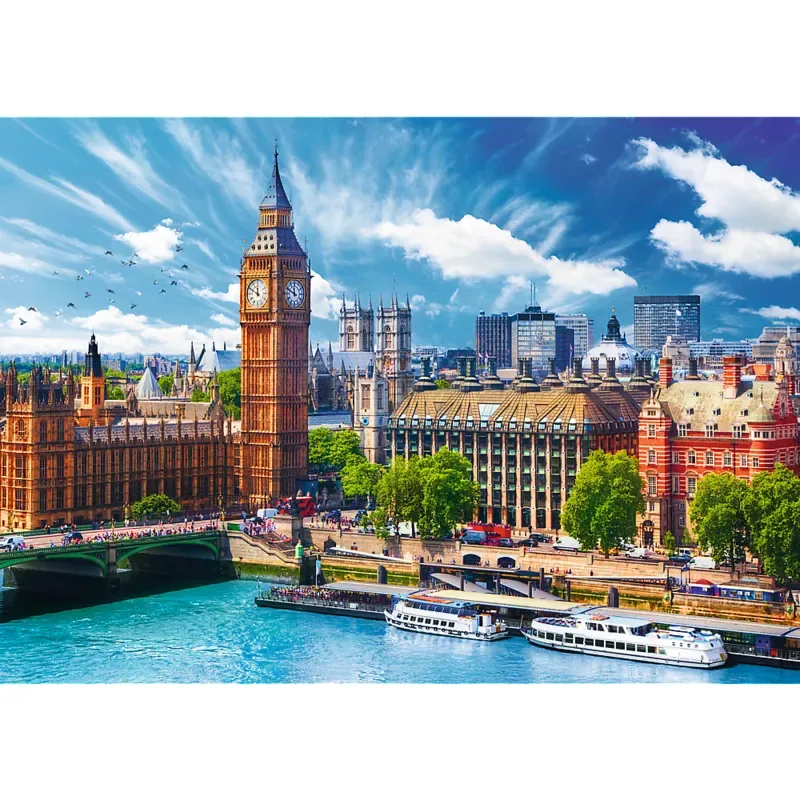 Puzzle Sunny Day in London - 500 à 999 pièces van Trefl – doos 1 van 2
