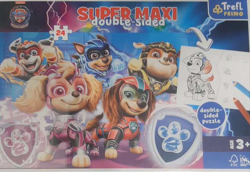 Puzzle Super Maxi Psia drużyna w akcji 24 - Puzzel Super Maxi Hondenteam in actie 24 de Trefl – boîte