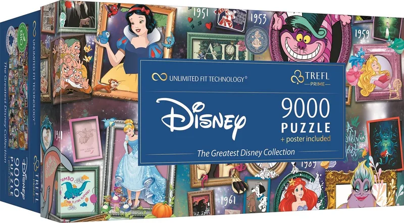 Puzzle The Greatest Disney Collection 9000 Teile Puzzle, 9000 Puzzleteile, Made in Europe van Trefl, editie Meerkleurig – doos 1 van 3