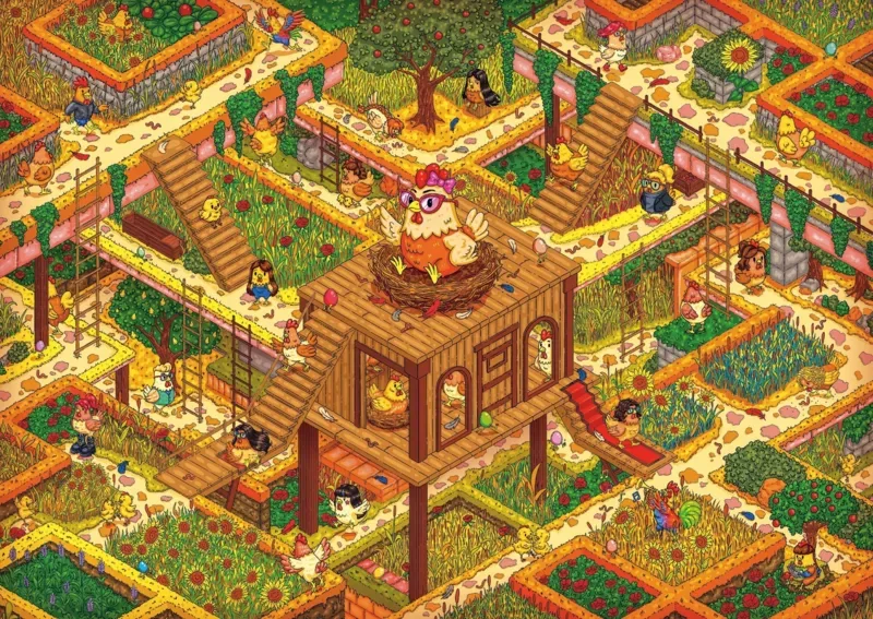 Puzzle The Impossible Maze: Funny chickens - 500 à 999 pièces von Trefl – Schachtel