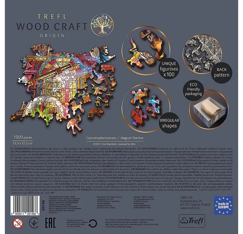 Puzzle Trefl 20146 Magische Kammer 1000 Teile Holzpuzzle, 1000 Puzzleteile, Made in Europe from Trefl, Multicolour edition – box 4 of 4