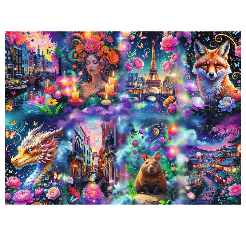 Puzzle Trefl, Bunte Welt, 8000 Teile Puzzle, 8000 Puzzleteile from Trefl, Multicolour edition – box 2 of 5