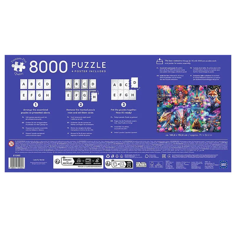 Puzzle Trefl, Bunte Welt, 8000 Teile Puzzle, 8000 Puzzleteile from Trefl, Multicolour edition – box 5 of 5